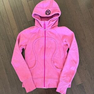 lululemon athletica women’s pink sparkly Zip-Up Hoodie